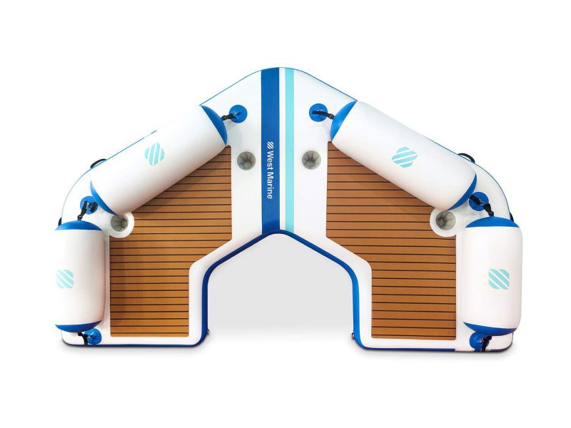 Inflatable dock for easy boating
