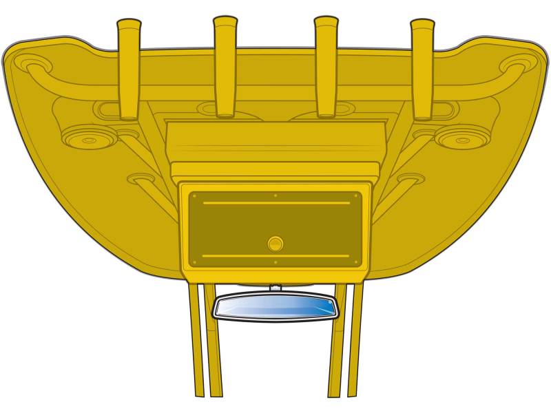 Installing a tow-sports mirror on a center console