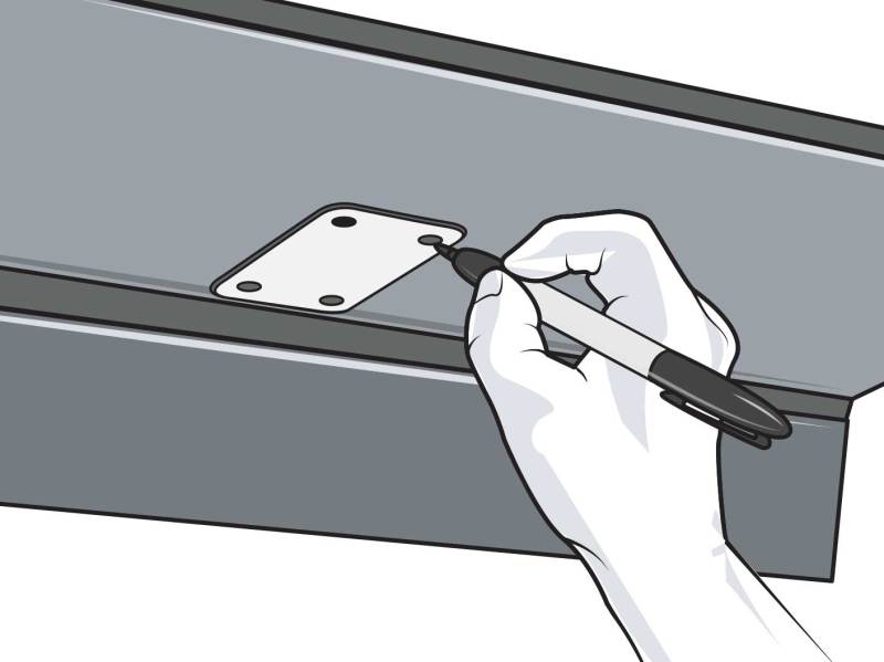 Mark the mounting holes