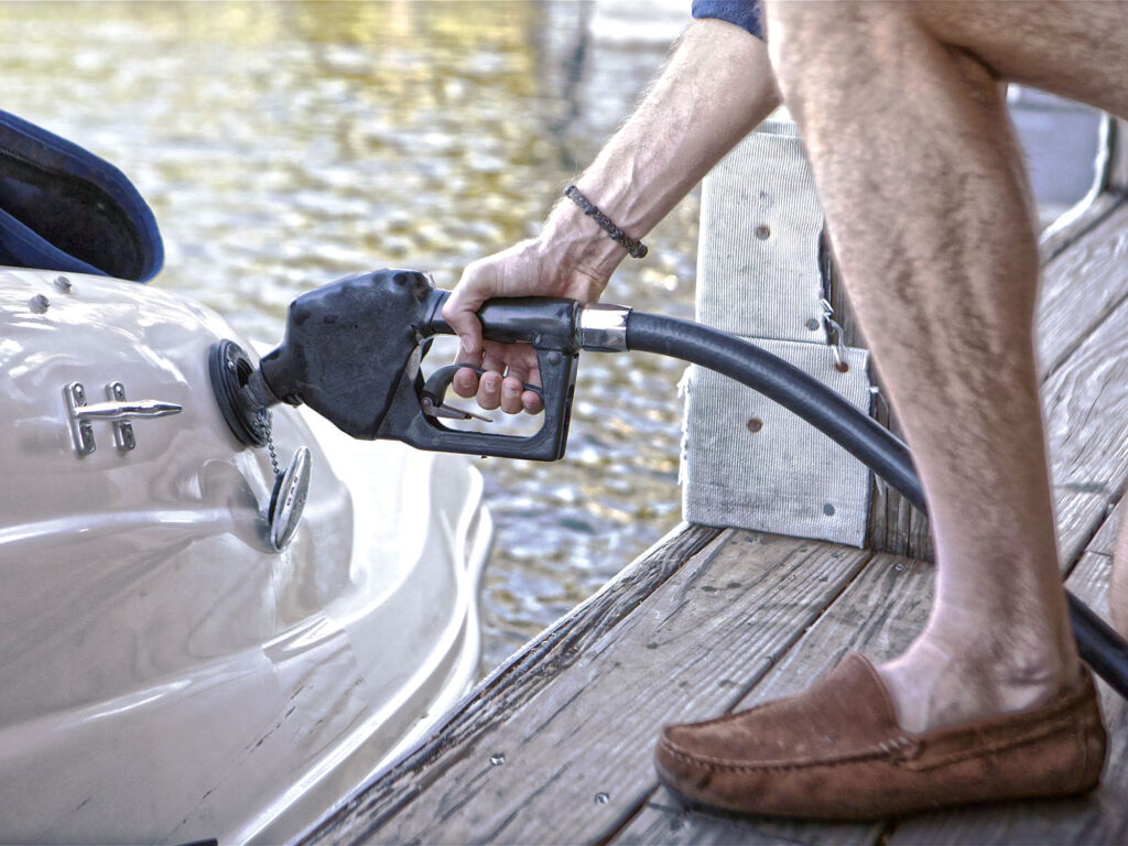 Boat at the fuel dock