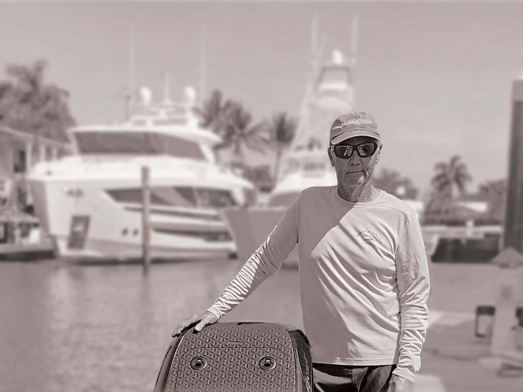 George Laycock with his foil