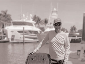 George Laycock with his foil