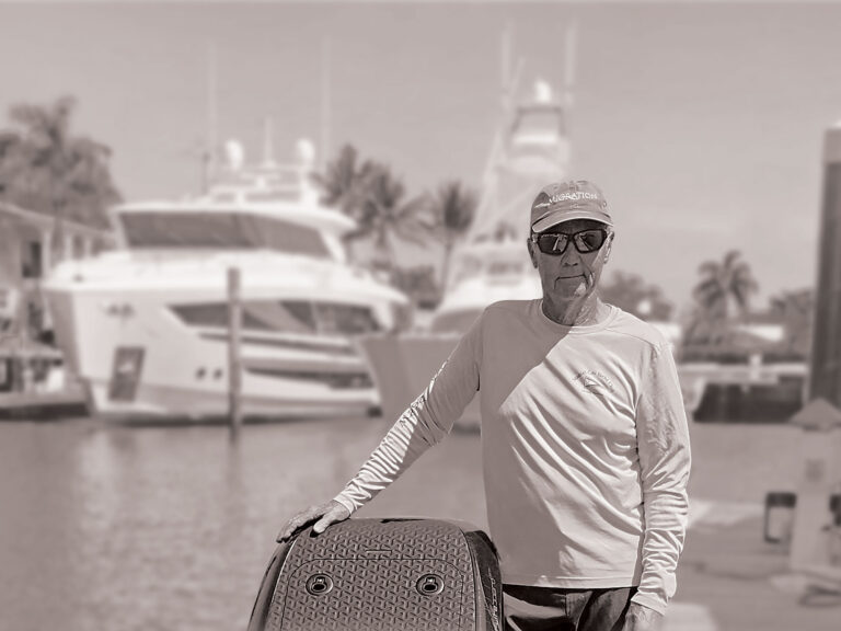 George Laycock with his foil