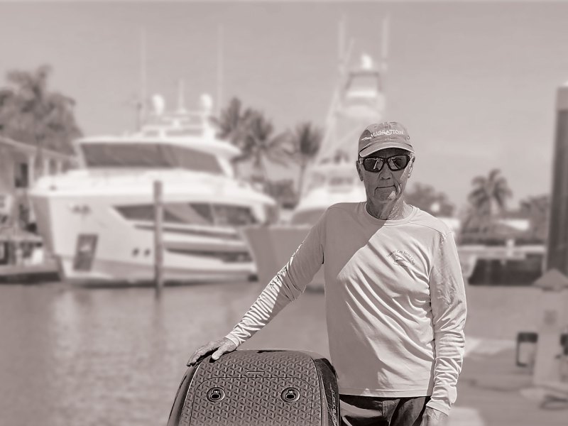 George Laycock with his foil