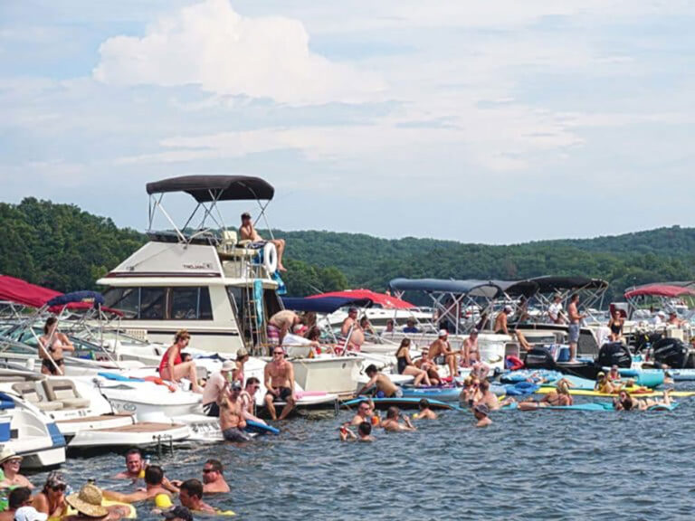 Boats at a sandbar