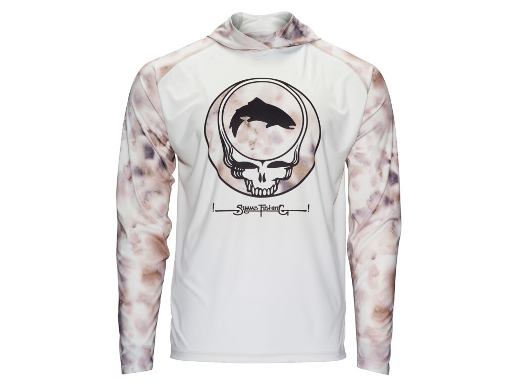 Simms fishing hoodie made with Grateful Dead