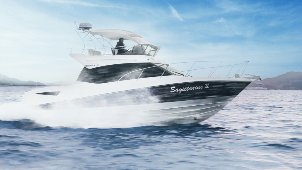 TOMA-TOP on a flybridge cruiser