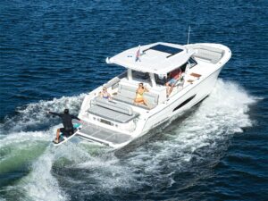 Wakesurfing behind a Regal