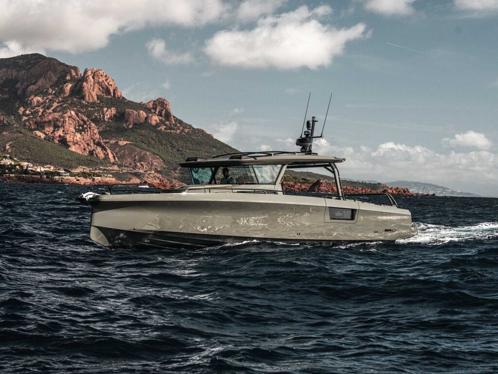 Brabus Shadow 1500 running near shore