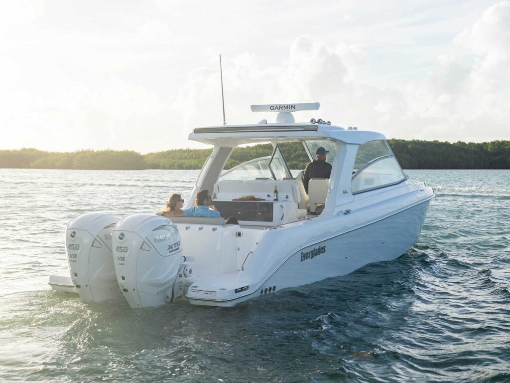 Everglades 367CX at sunset