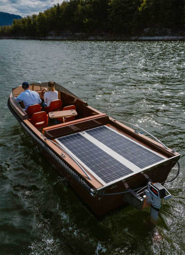 Solar-powered boat