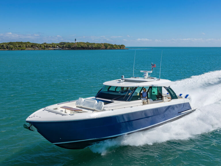 Tiara 56 LS running offshore