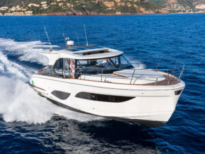 Marex 440 Gourmet Cruiser running offshore