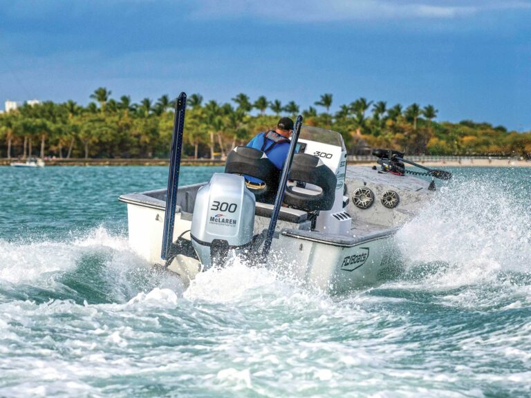 McLaren 300 outboard being tested