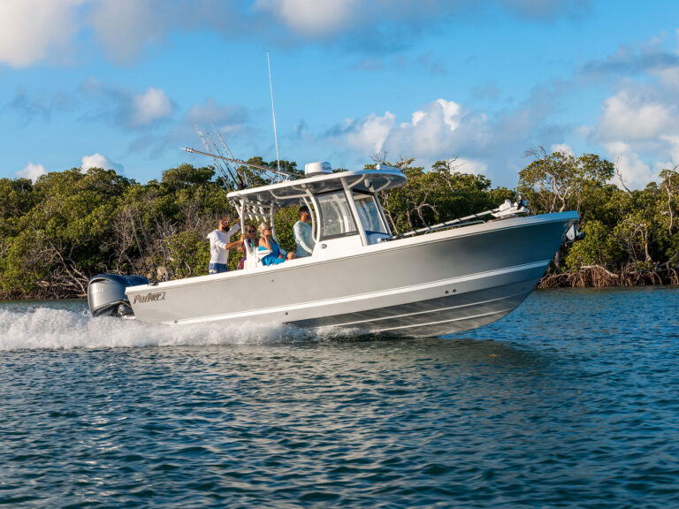 Parker Boats 294 Fathom running near shore