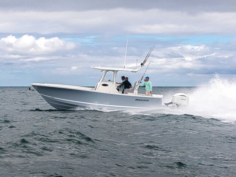 Regulator 28 running in the ocean