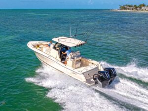 Scout 288 LXF running through the inlet