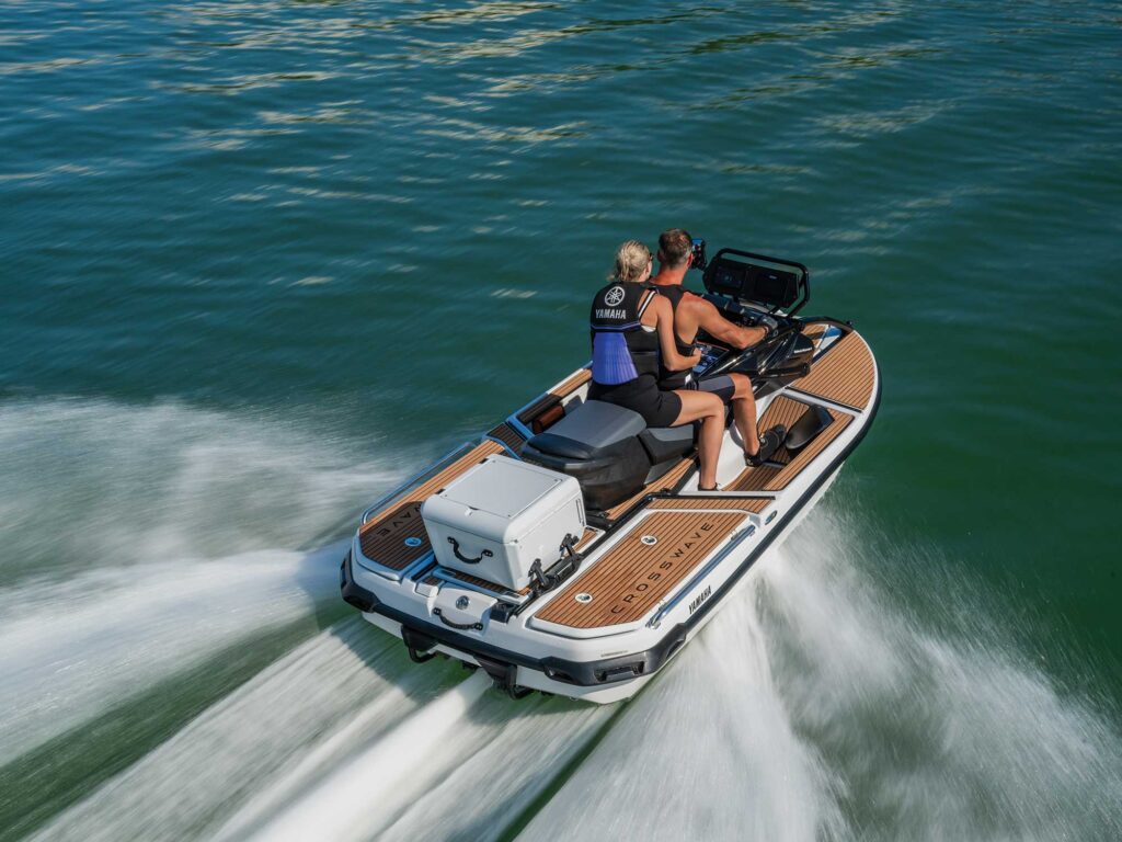 Yamaha CrossWave cutting across the water