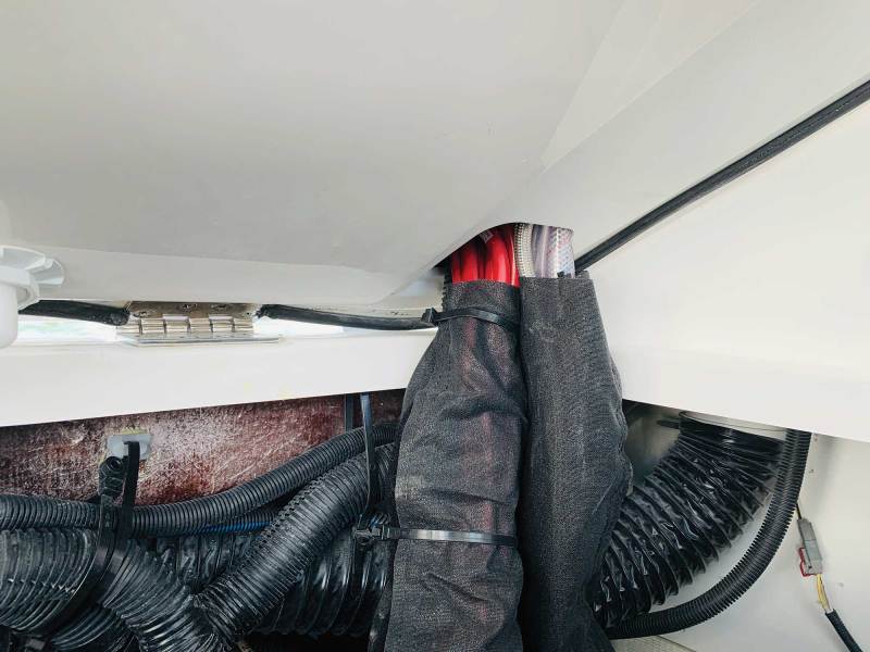 Wiring in an engine room