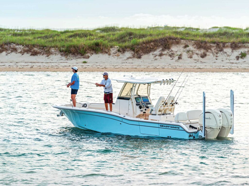 Anglers out on a fishing boat
