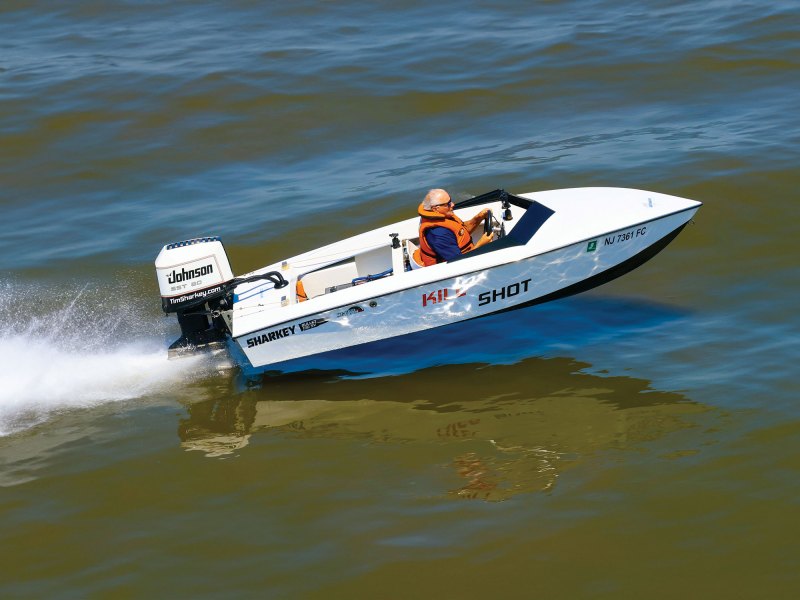 Sharkey running his record-setting boat