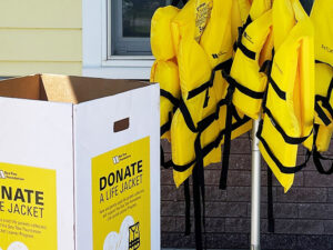 Sea Tow Foundation lifejacket loaner stand