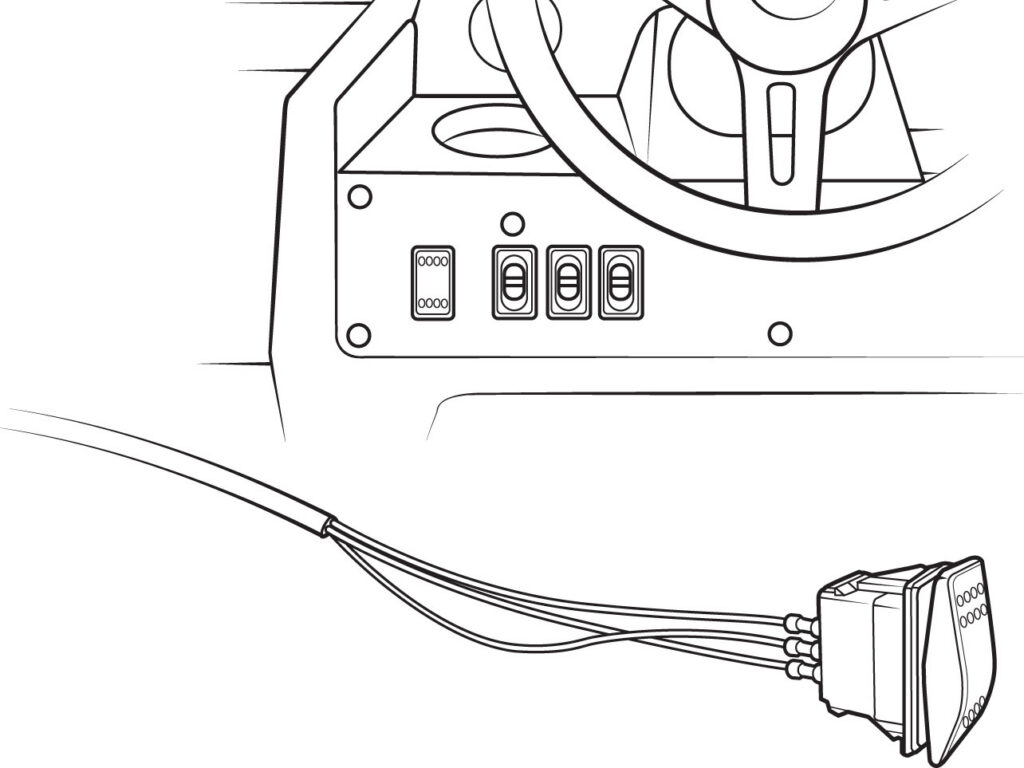 Installing switch for jack plate