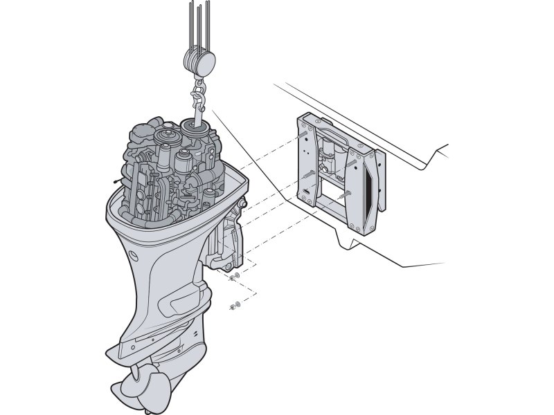 Bolting outboard onto jack plate