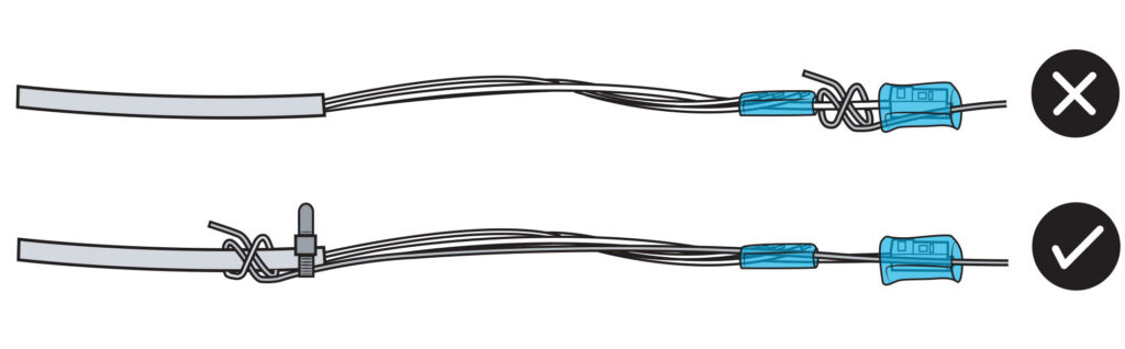 Routing the radar cable