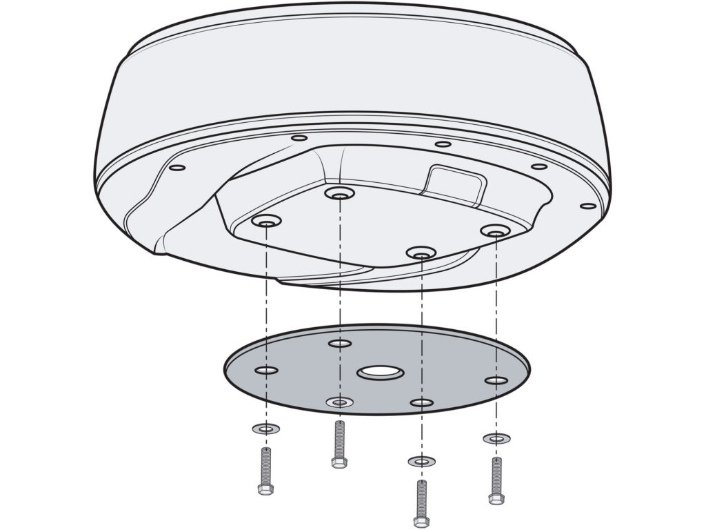 Installing a radar dome