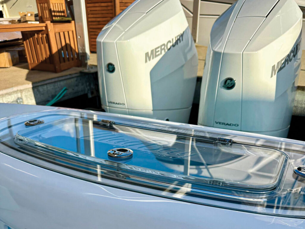Mag Bay 38 Center Console transom livewell