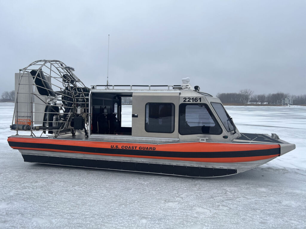 22-foot Special Purpose Craft—Ice Rescue Transport (SPC-IRT) on the ice