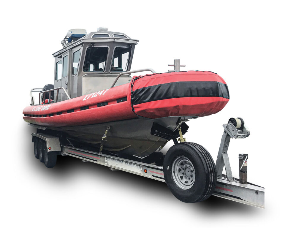 27-foot Utility Boat Medium on a trailer