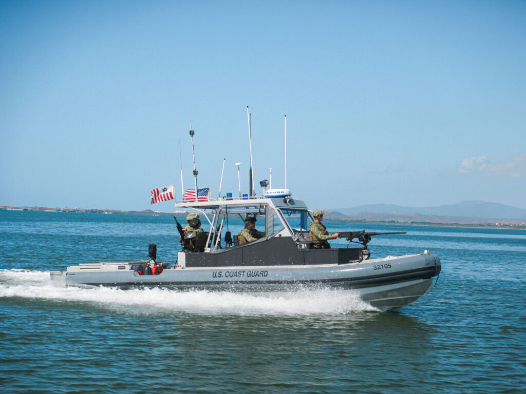 Transportable Port Security Boat running drills