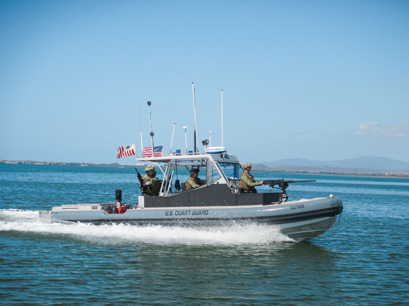Transportable Port Security Boat running drills