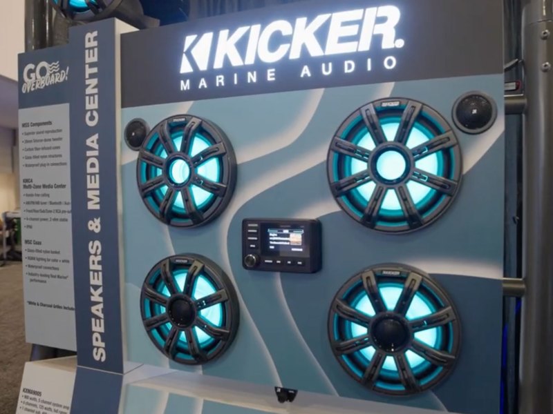 Kicker Marine speaker wall