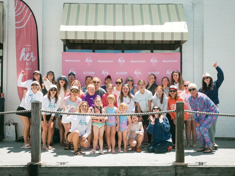 Participants at a Let Her Rip event