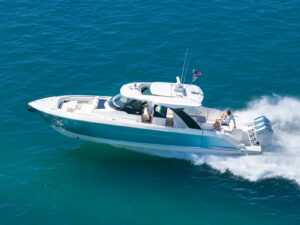 Tiara Yachts 46 LS out on the ocean