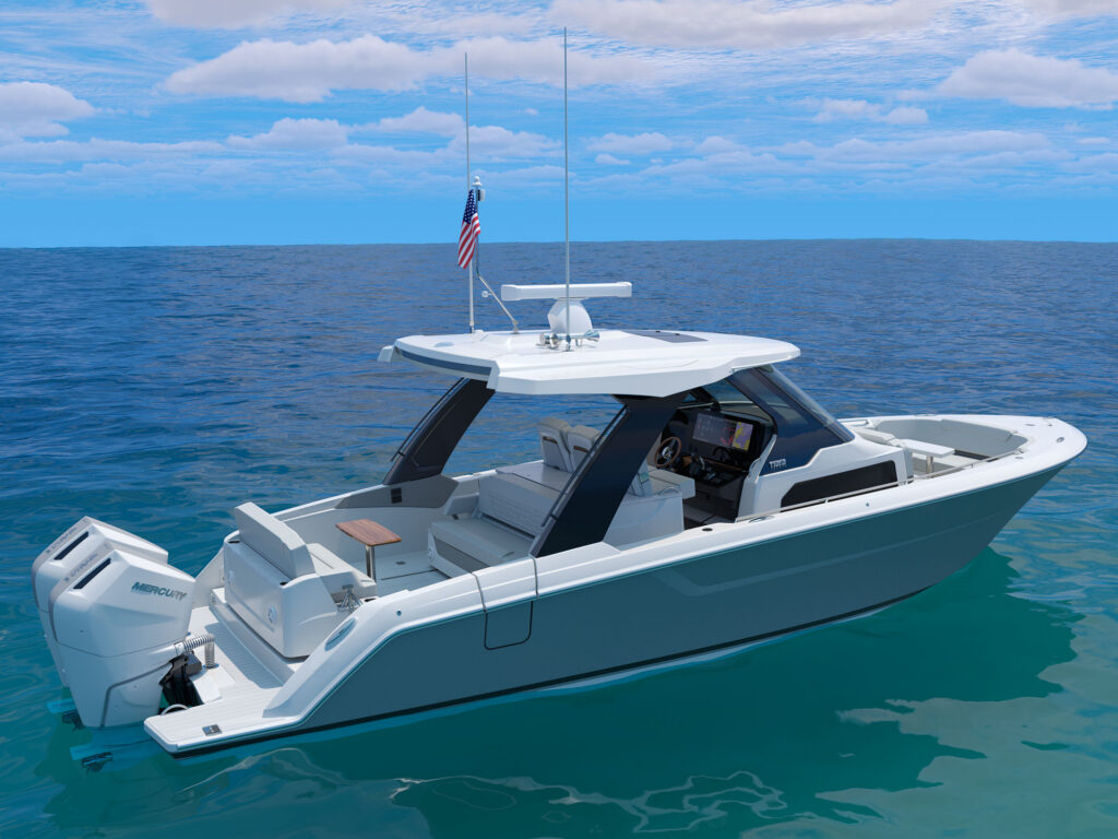 Tiara 35 LS on the water