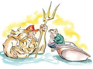 Boater loses favorite hat