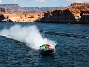 Lake Powell Challenge boat running fast