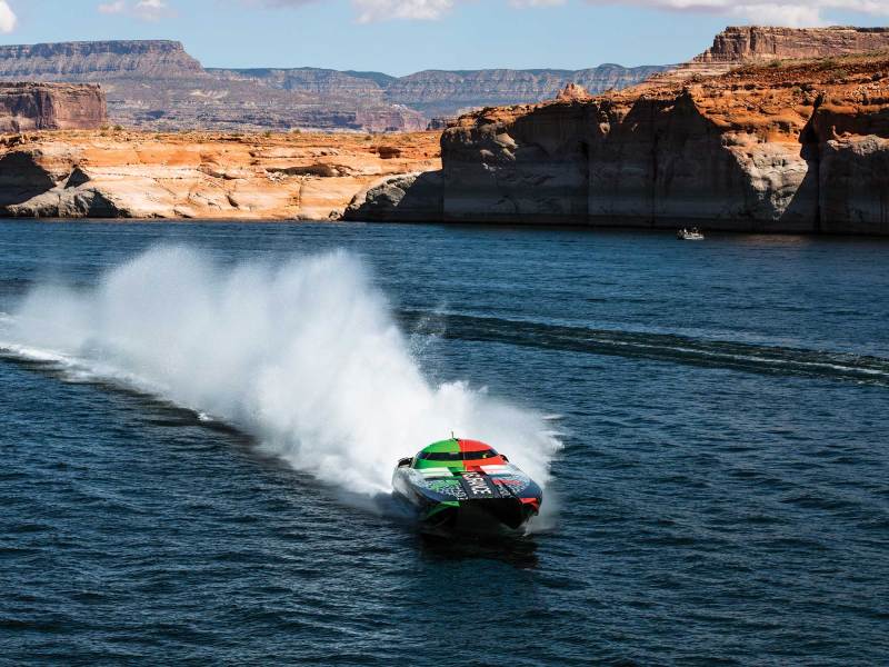 Lake Powell Challenge boat running fast