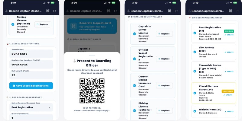 BEACON app screesnhot