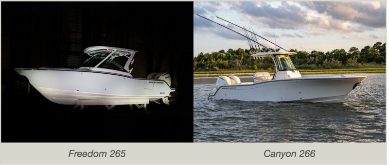 Grady-White Freedom 256 and Canyon 266