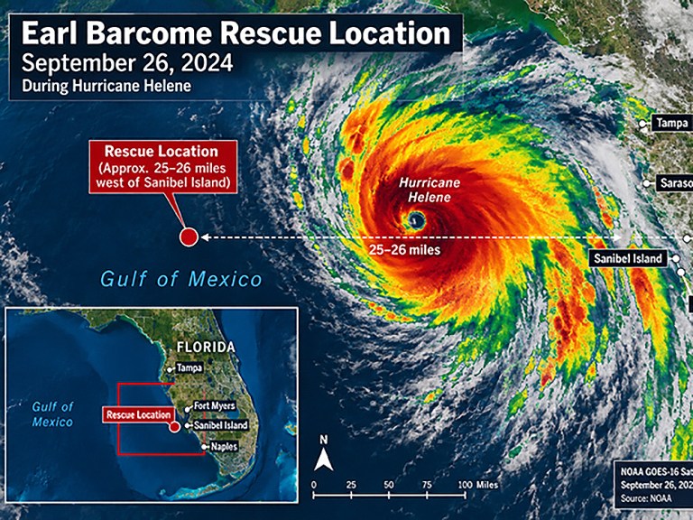 Hurricane Helene path